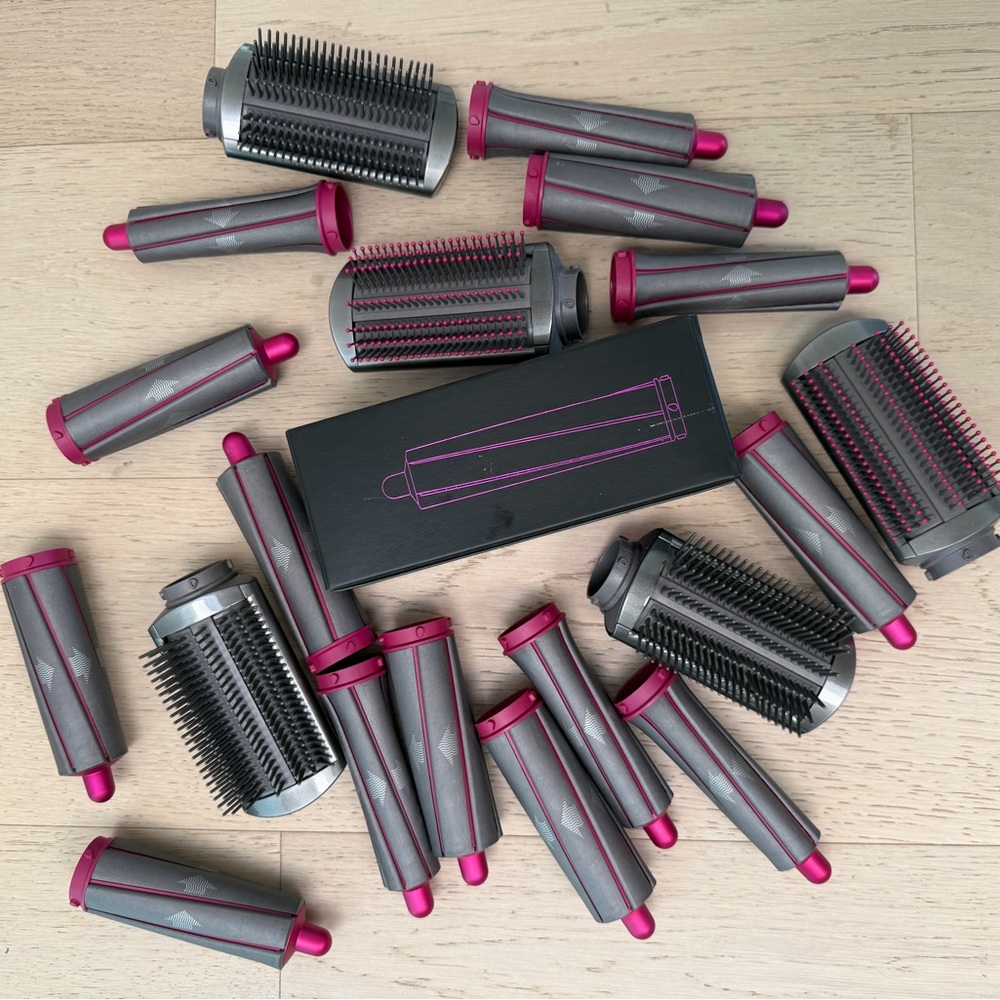 Dyson Hair Styling Attachments - Pink and Gray